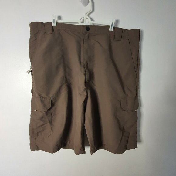 Wrangler Other - Wrangler Cargo Shorts Men Size 42 Brown Nylon Pockets Lightweight Casual